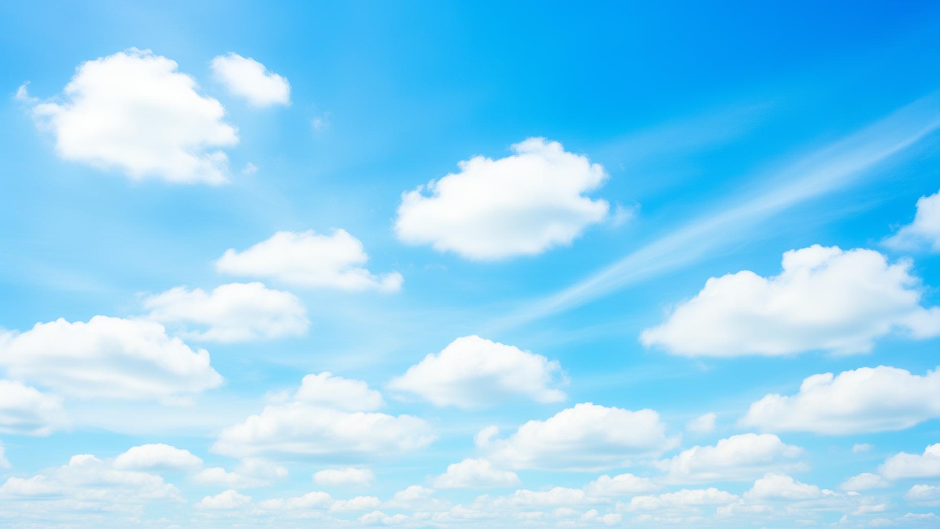 Bright blue sky with soft white clouds over Silicon Valley